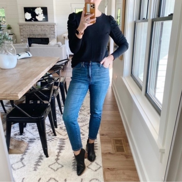 Madewell The Hailie Boot Leather In Black - Picture 16 of 16